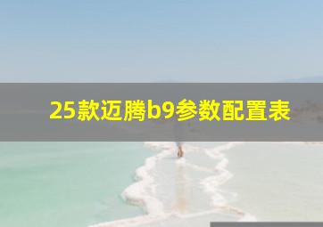 25款迈腾b9参数配置表