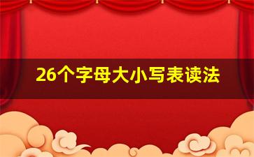 26个字母大小写表读法