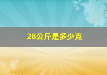 28公斤是多少克