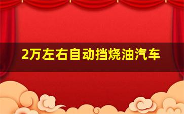 2万左右自动挡烧油汽车