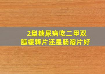 2型糖尿病吃二甲双胍缓释片还是肠溶片好