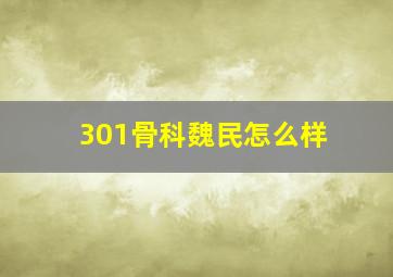 301骨科魏民怎么样