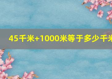 45千米+1000米等于多少千米