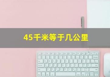 45千米等于几公里