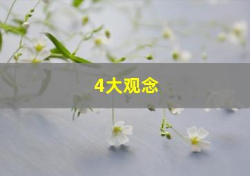 4大观念