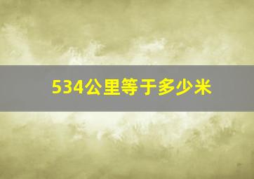 534公里等于多少米