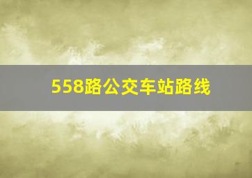 558路公交车站路线