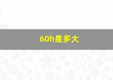 60h是多大