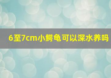 6至7cm小鳄龟可以深水养吗