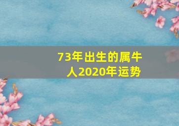 73年出生的属牛人2020年运势