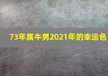 73年属牛男2021年的幸运色