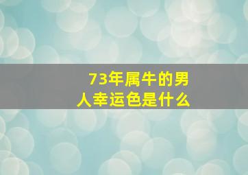 73年属牛的男人幸运色是什么