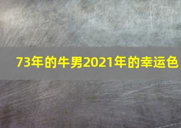 73年的牛男2021年的幸运色