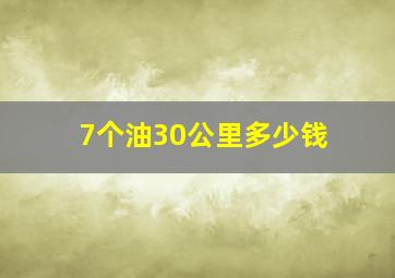 7个油30公里多少钱