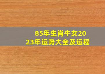 85年生肖牛女2023年运势大全及运程