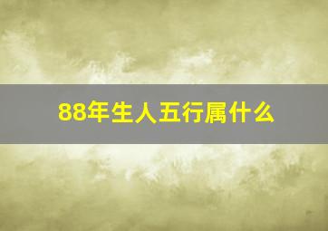 88年生人五行属什么