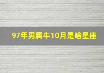 97年男属牛10月是啥星座