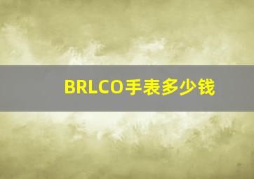 BRLCO手表多少钱