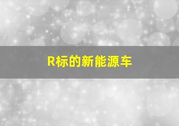 R标的新能源车