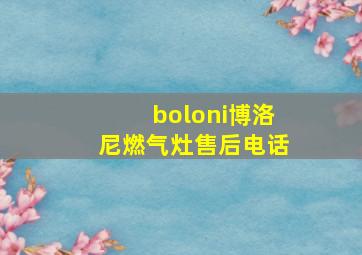 boloni博洛尼燃气灶售后电话