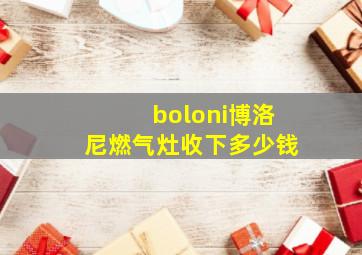 boloni博洛尼燃气灶收下多少钱