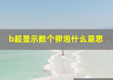 b超显示数个卵泡什么意思