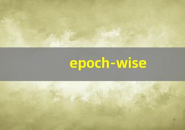 epoch-wise