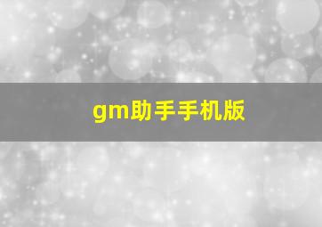 gm助手手机版