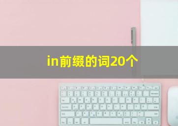 in前缀的词20个