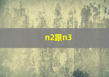 n2跟n3