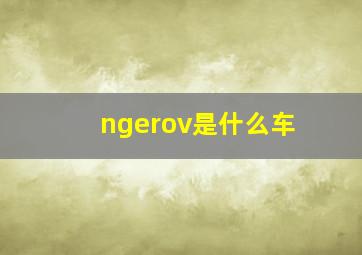 ngerov是什么车