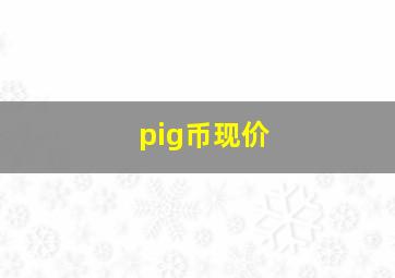 pig币现价