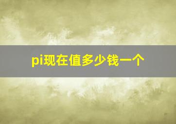 pi现在值多少钱一个