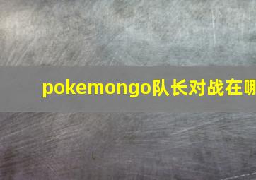 pokemongo队长对战在哪