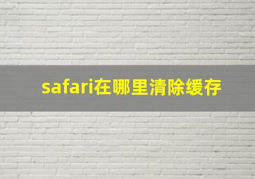 safari在哪里清除缓存