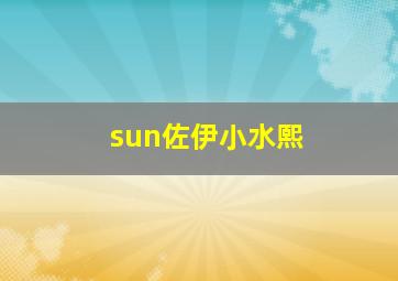 sun佐伊小水熙