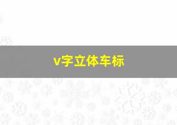 v字立体车标