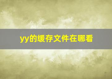 yy的缓存文件在哪看