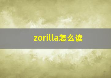 zorilla怎么读