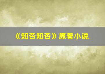 《知否知否》原著小说