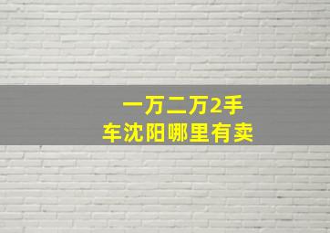 一万二万2手车沈阳哪里有卖