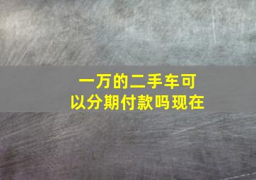 一万的二手车可以分期付款吗现在