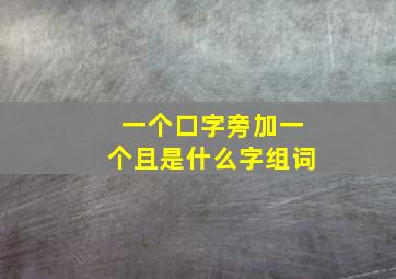 一个口字旁加一个且是什么字组词