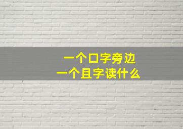 一个口字旁边一个且字读什么