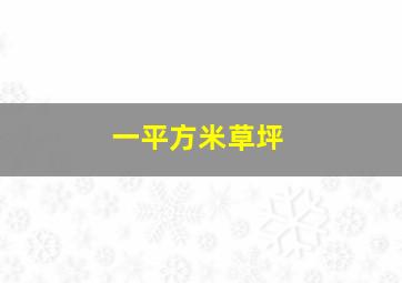 一平方米草坪