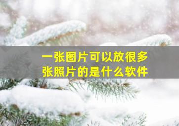 一张图片可以放很多张照片的是什么软件