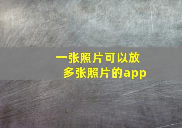 一张照片可以放多张照片的app