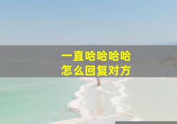 一直哈哈哈哈怎么回复对方