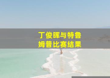 丁俊晖与特鲁姆普比赛结果