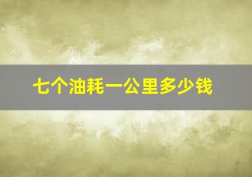 七个油耗一公里多少钱